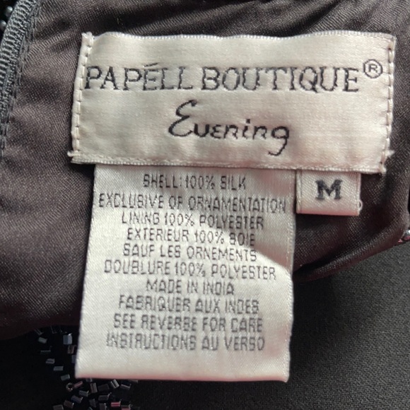 Appellate Boutique sequin black top with scalloped edges ladies Medium - Picture 3 of 8